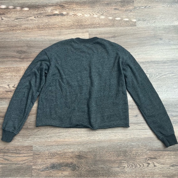 💙 Spiritual Gangster “Give Love” Rainbow Stripe Cropped Sweatshirt Size Small - Picture 4 of 11